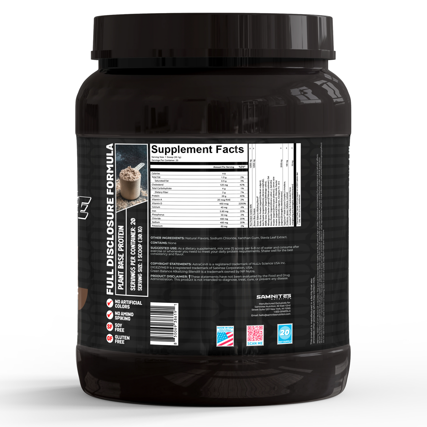 Dutch Chocolate Plant-Based Protein Powder